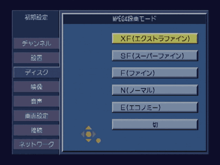 MPEG4録画モード