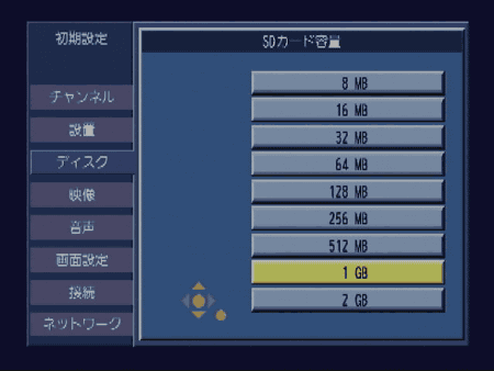 SDカード容量